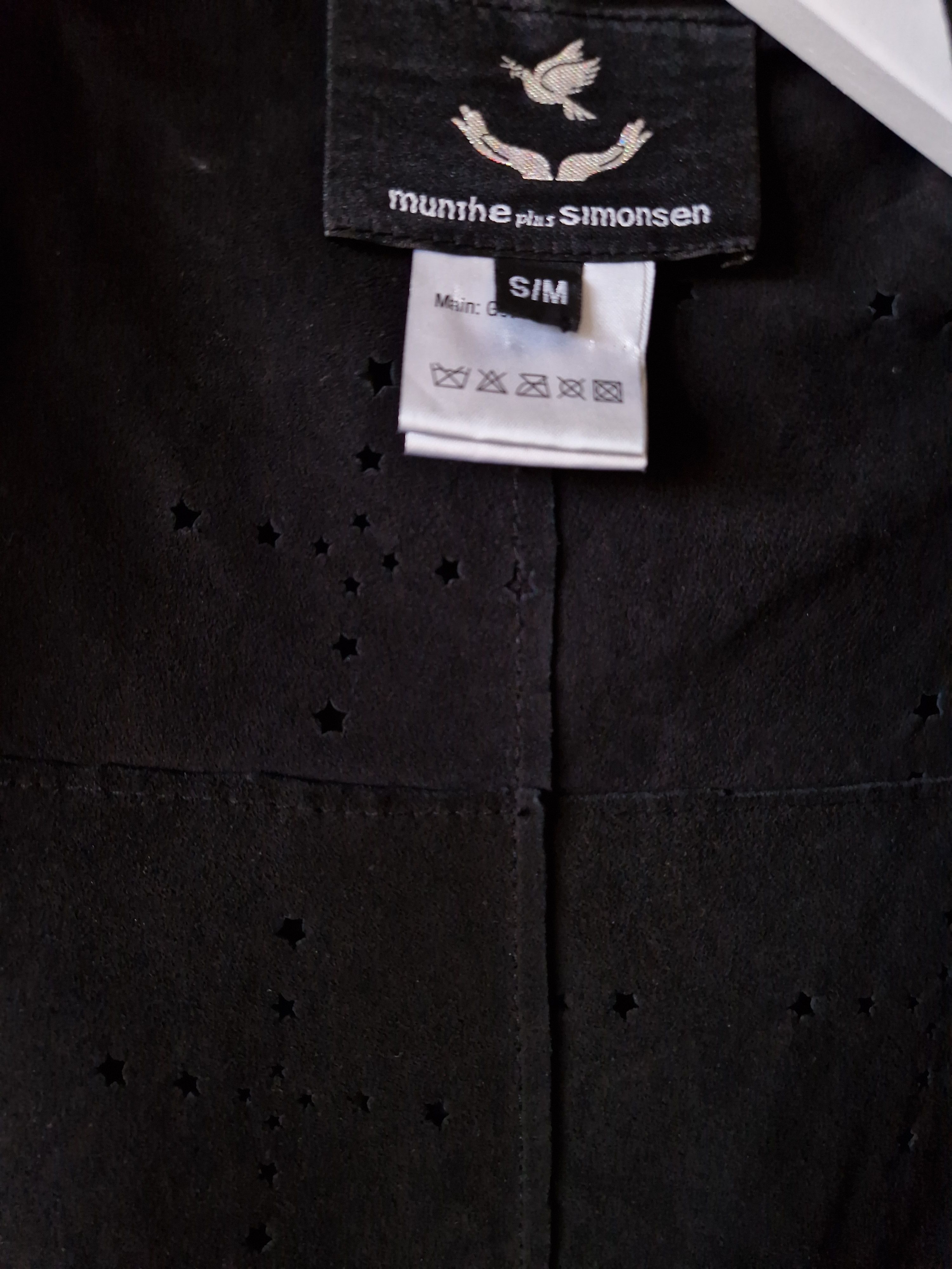 MUNTHE Leather Suede Black Vest with Stars gothic punk metal Size M / US 6-8 / IT 42-44 - 7 Thumbnail
