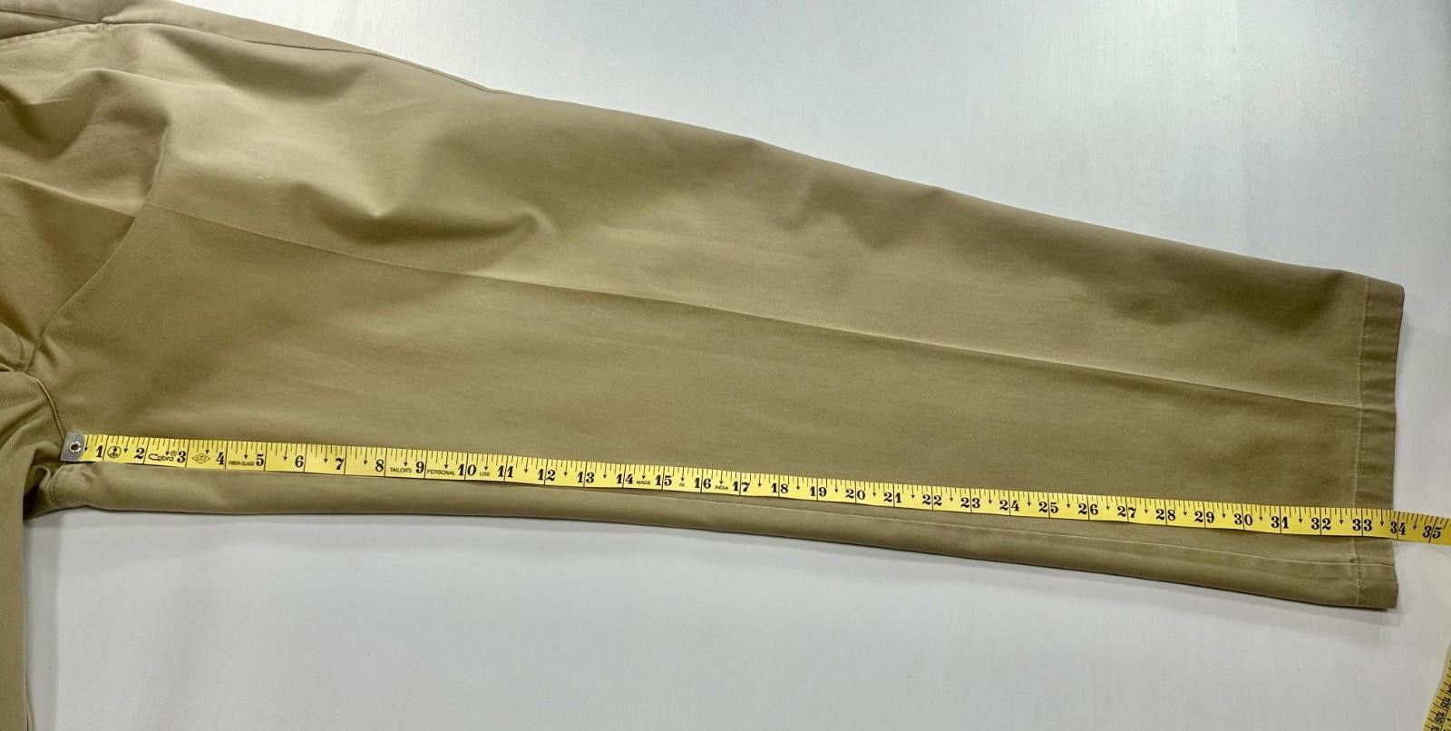 L.L. Bean LL Bean 100% Cotton Pleated Straight Chinos Brown Mens 38/34 Size US 38 / EU 54 - 5 Thumbnail