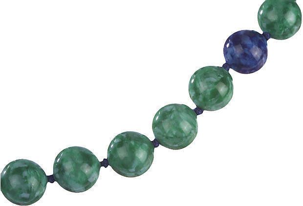 Designer Kenneth Lane Simulated Jade and Lapis Bead Necklace Size ONE SIZE - 5 Thumbnail