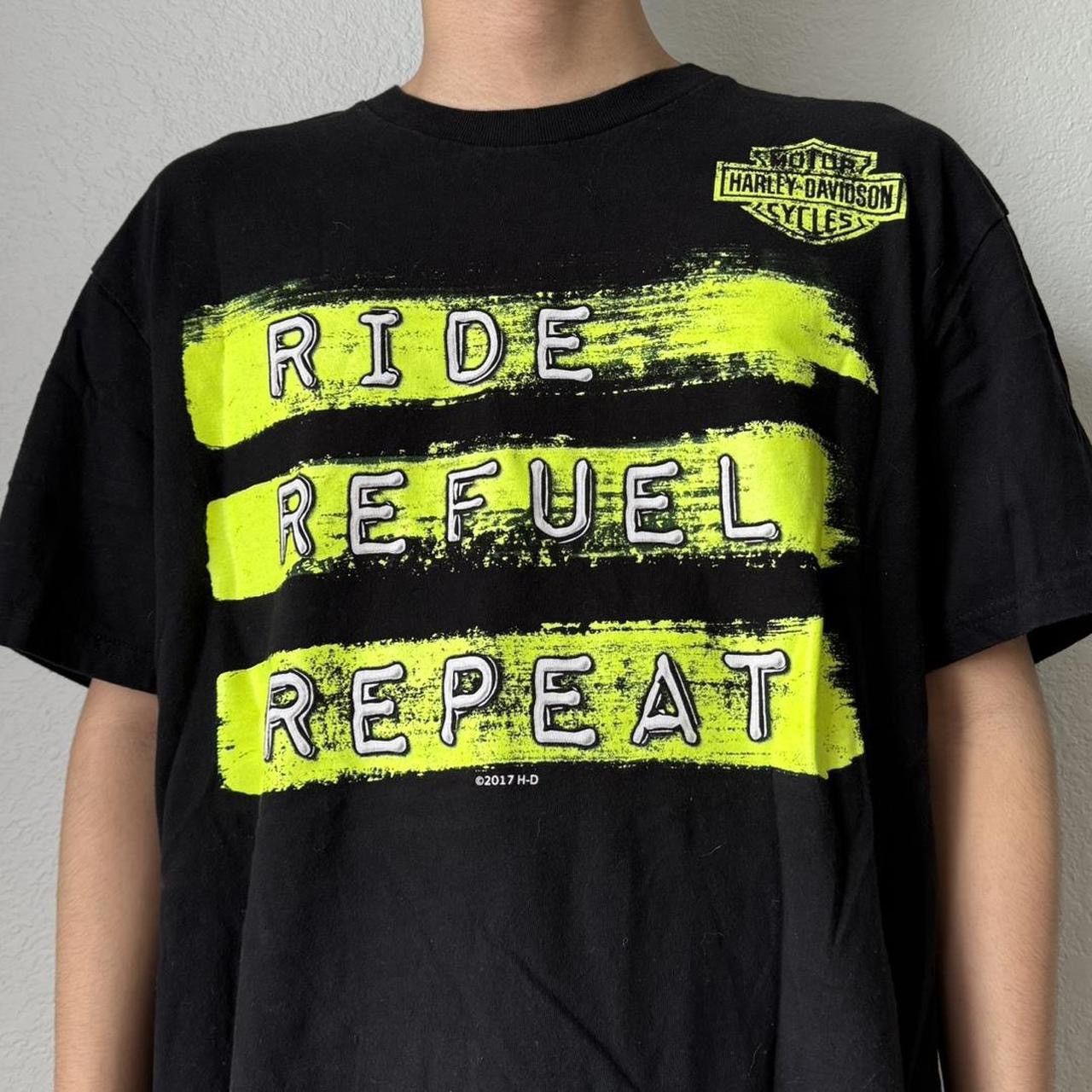 Harley Davidson × Vintage Vintage Harley Davidson Billings Montana Graphics Black Tee Size US XL / EU 56 / 4 - 2 Thumbnail