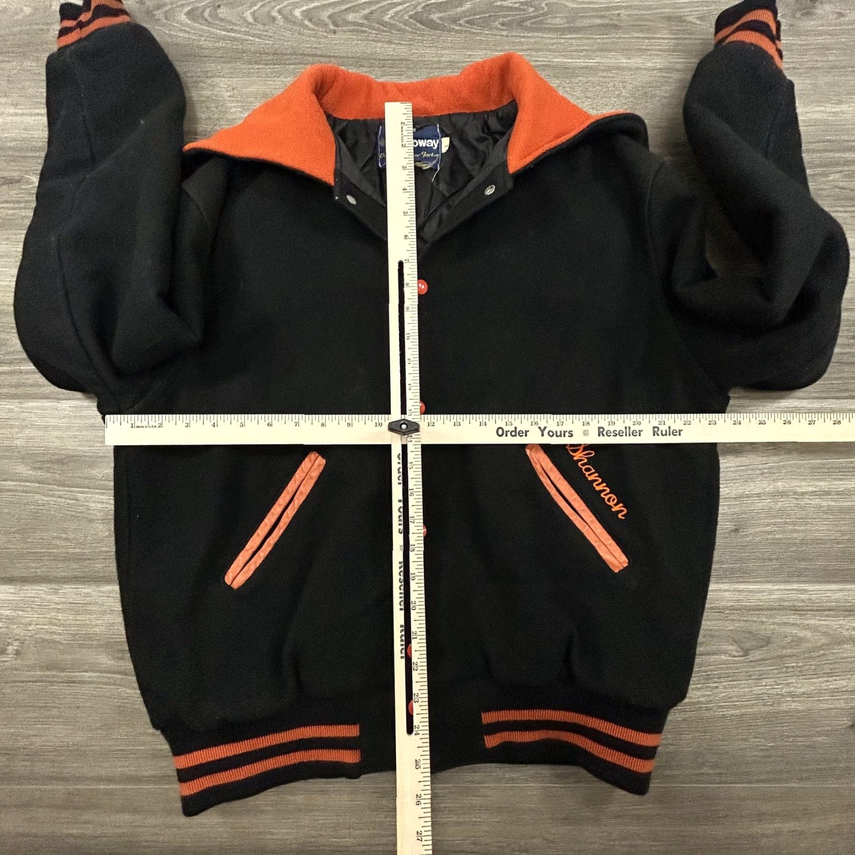 Holloway VINTAGE True 80s Holloway Jacket Varsity Mens Large Wool Hooded Scuba Made in USA Black Runtime? Size US L / EU 52-54 / 3 - 7 Thumbnail