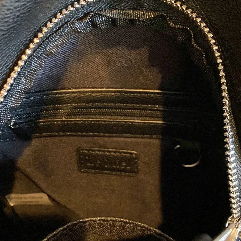 Other Le Miel Black Vegan Leather Shoulder Bag Mutliple Pockets W Size ONE SIZE - 5 Thumbnail