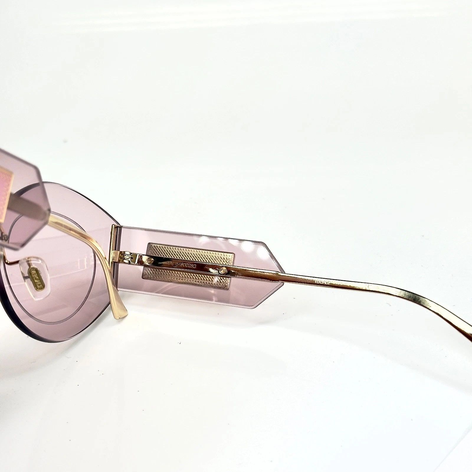 Versace VERSACE VE2276 DAMIER PLAQUE 2276 Pink Unisex Mask Sunglass Size ONE SIZE - 8 Thumbnail