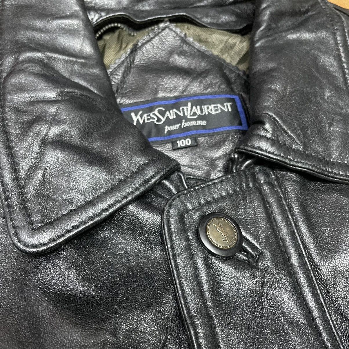 Yves Saint Laurent Vintage YSL Yves Saint Laurent Leather Bomber Jacket Size US M / EU 48-50 / 2 - 5 Thumbnail