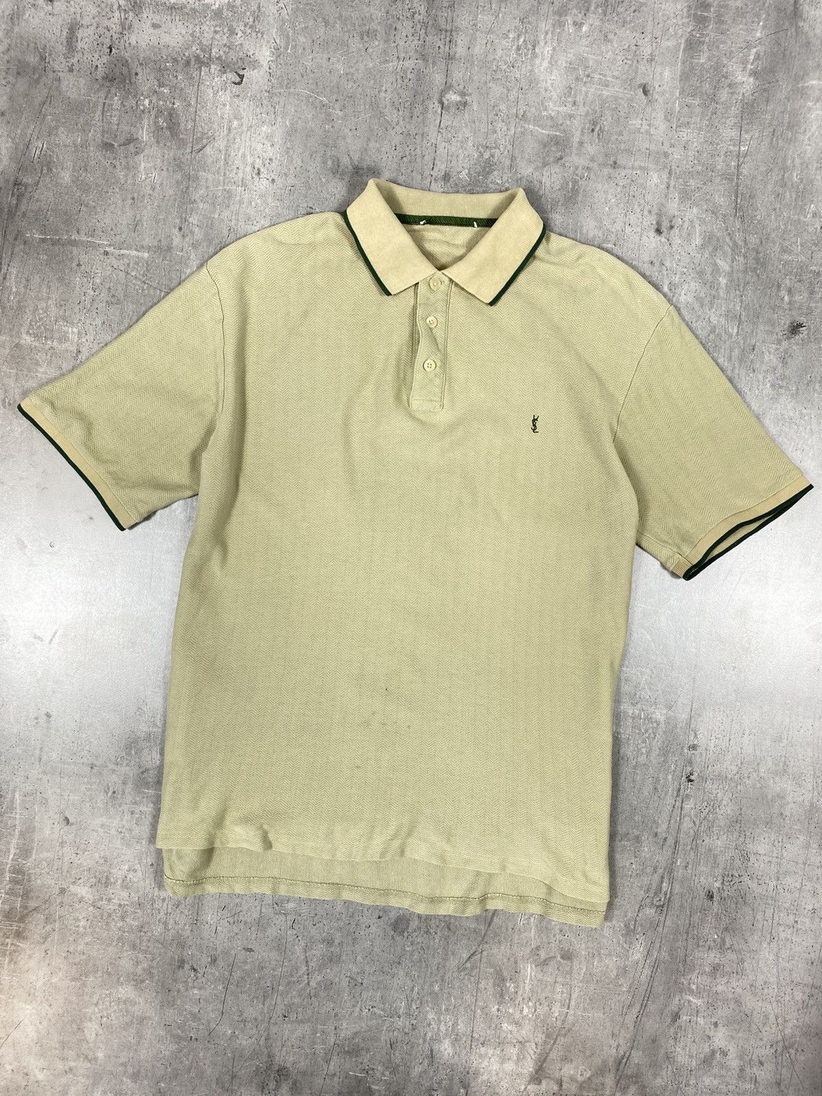 Vintage Rare Vintage Yves Saint Laurent Knit Polo T-Shirt YSL Size US XL / EU 56 / 4 - 1 Thumbnail
