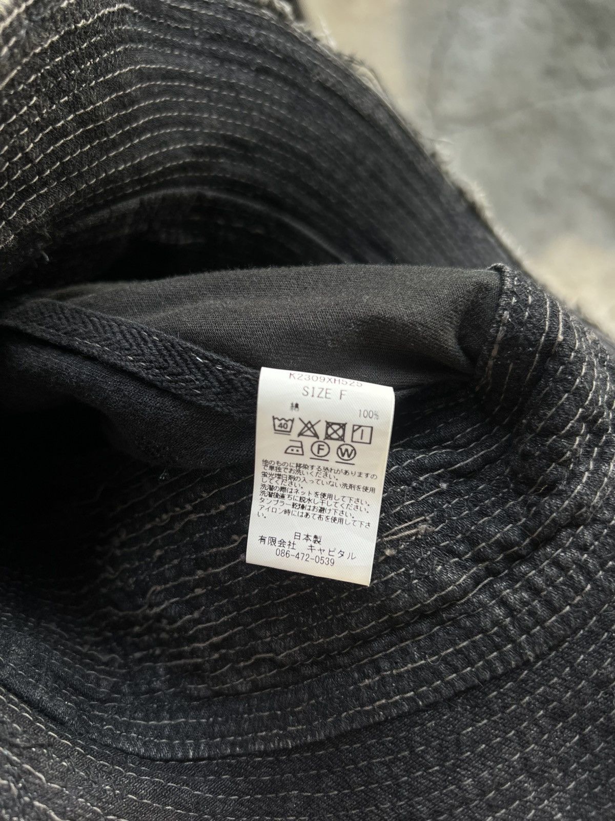 Kapital Thrashed Faded Kapital Bucket Hat Distressed ERD Size ONE SIZE - 7 Thumbnail