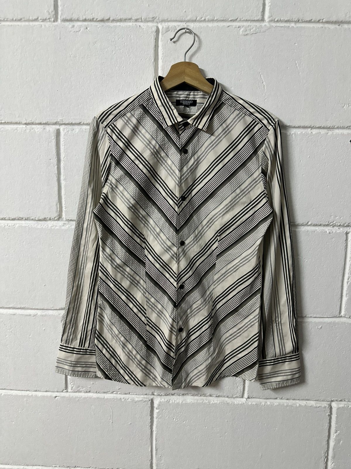 Tornado Mart 2000 - Tornado Mart Diagonal Lines L/S Shirt Size US L / EU 52-54 / 3 - 2 Thumbnail