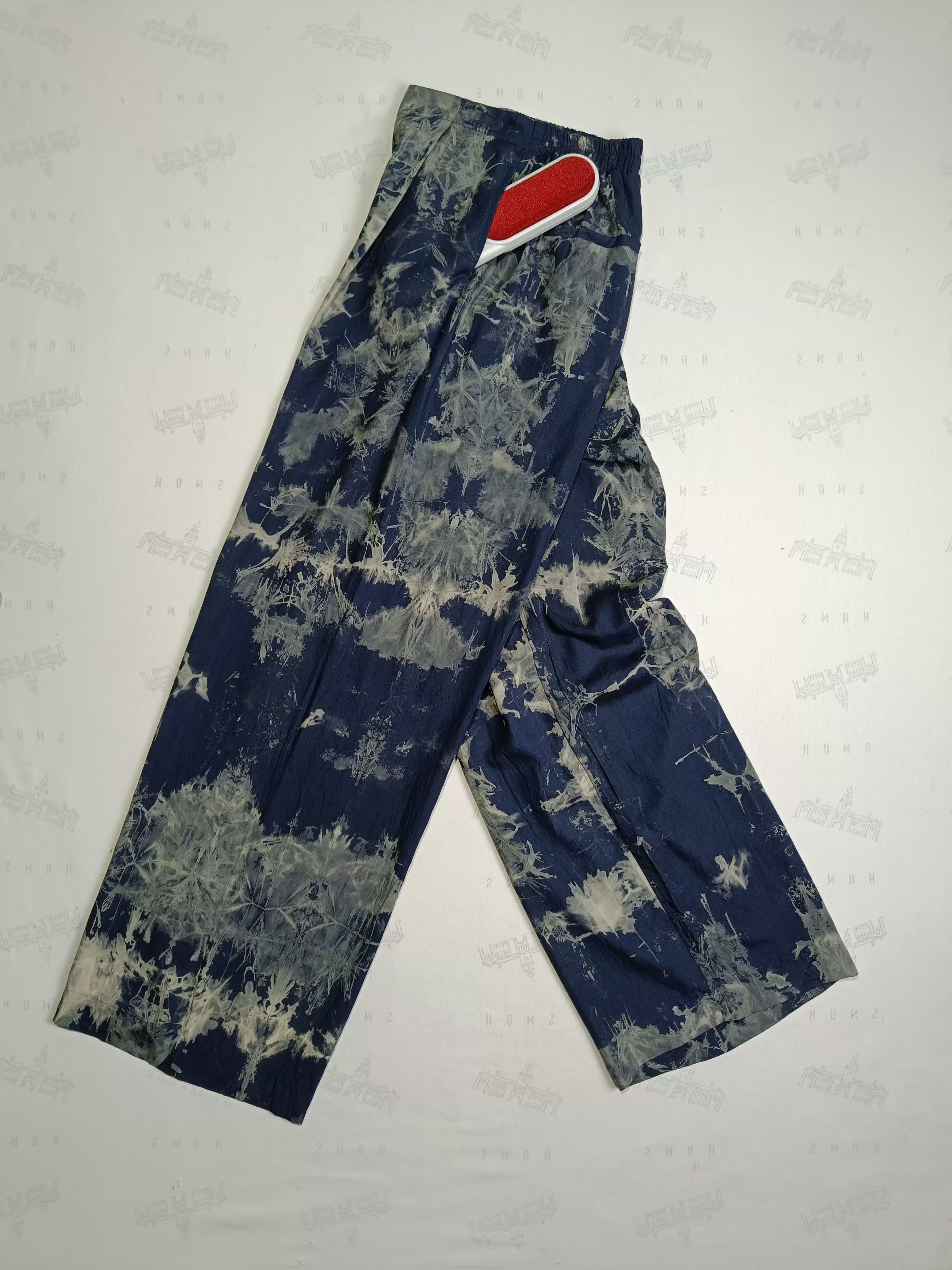 Bleach SICK🔥 Studio Table Baggy Bleach Tie-dye Rayon Slacks Size 26" / US 2 / IT 38 - 5 Thumbnail