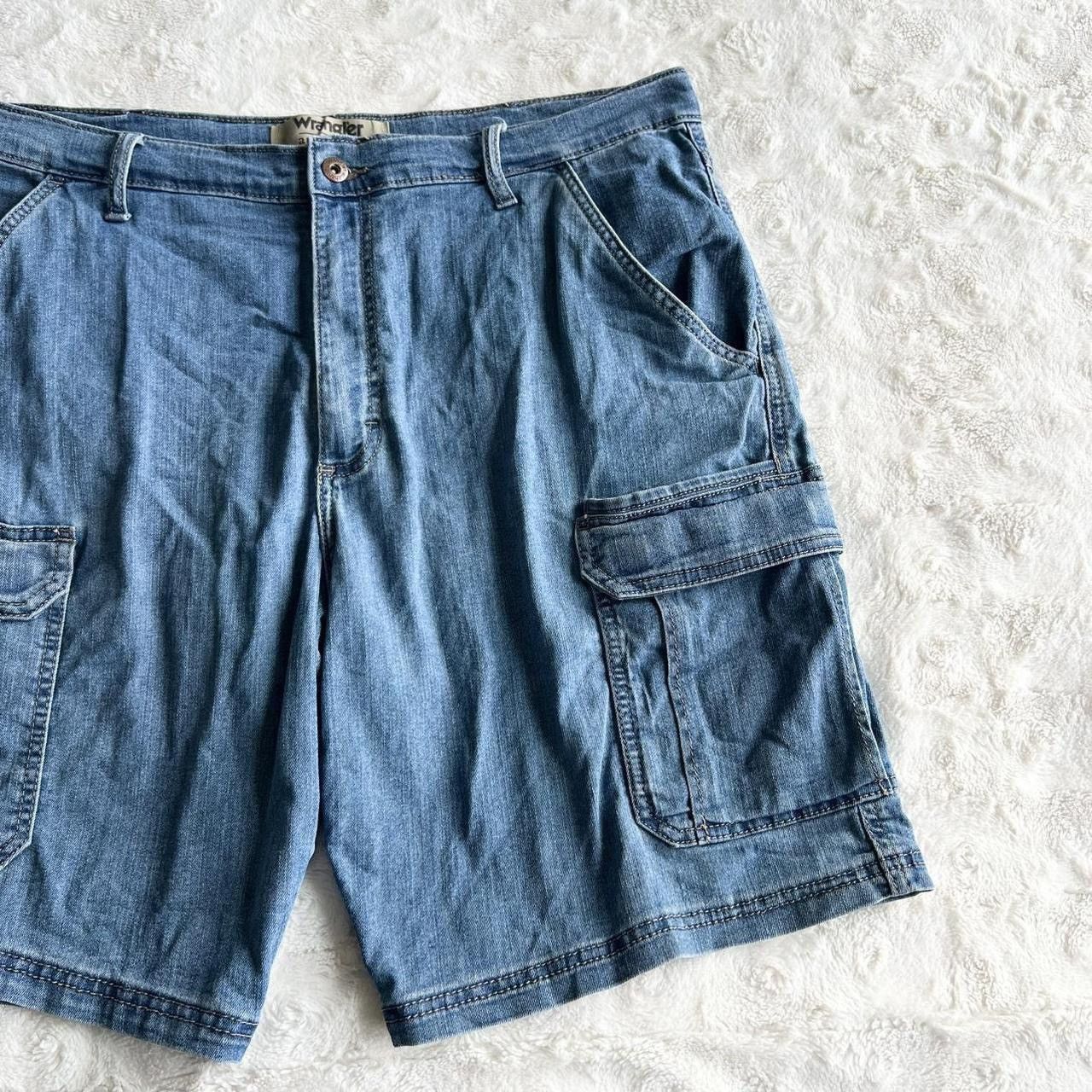 Wrangler Wrangler Denim Cargo Shorts Jorts Mens 38 *Tag 36 Blue Baggy Size US 38 / EU 54 - 3 Thumbnail