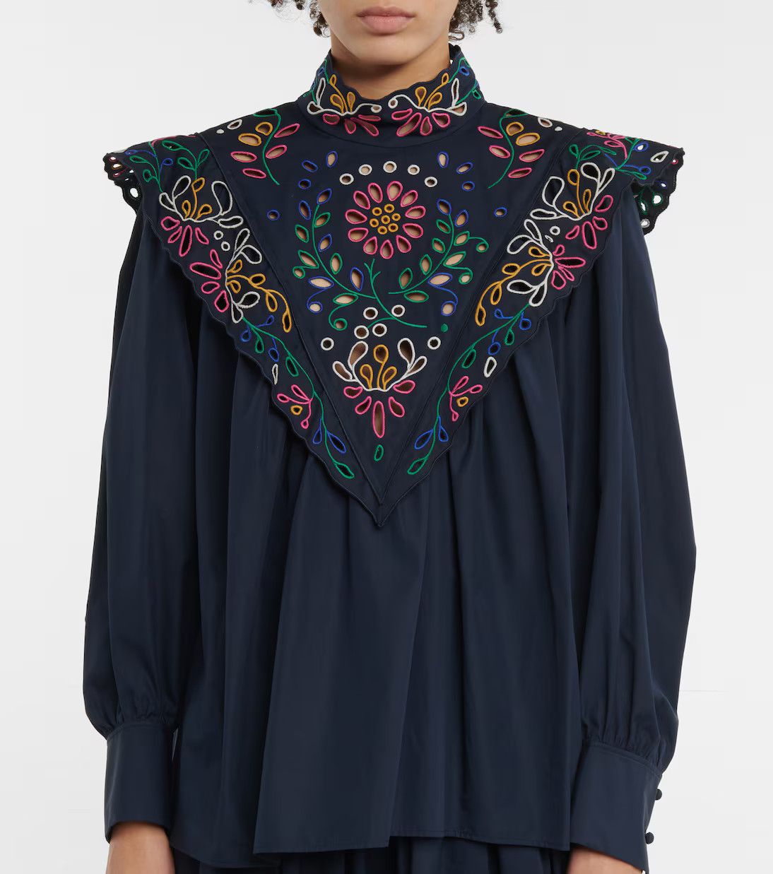 Chloe o1y0825 Turtleneck Blouse in Multicolor Size M / US 6-8 / IT 42-44 - 2 Thumbnail