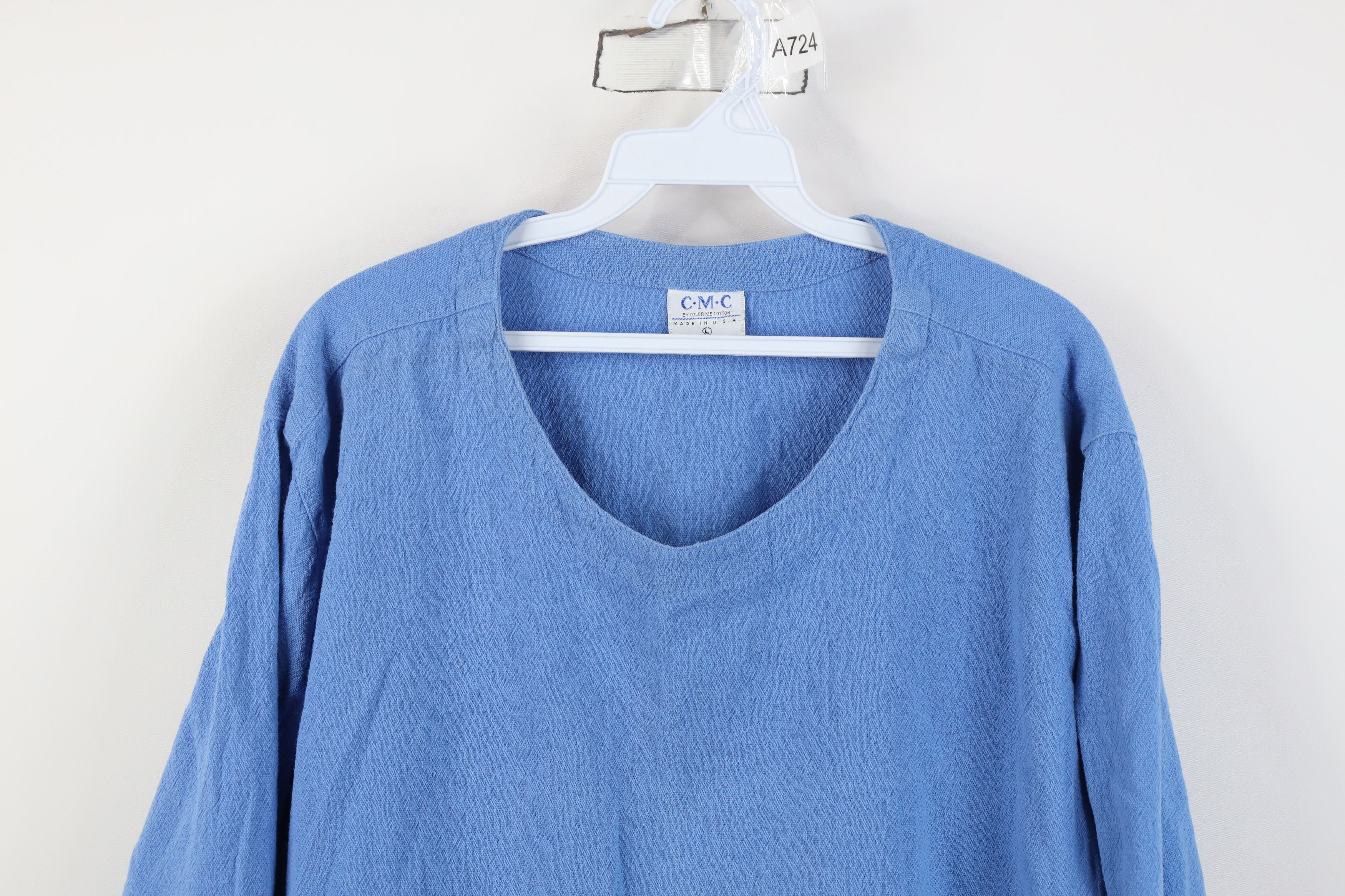Vintage Vintage 90s Lagenlook Gauzy Cotton Long Sleeve T-Shirt US Size L / US 10 / IT 46 - 2 Thumbnail