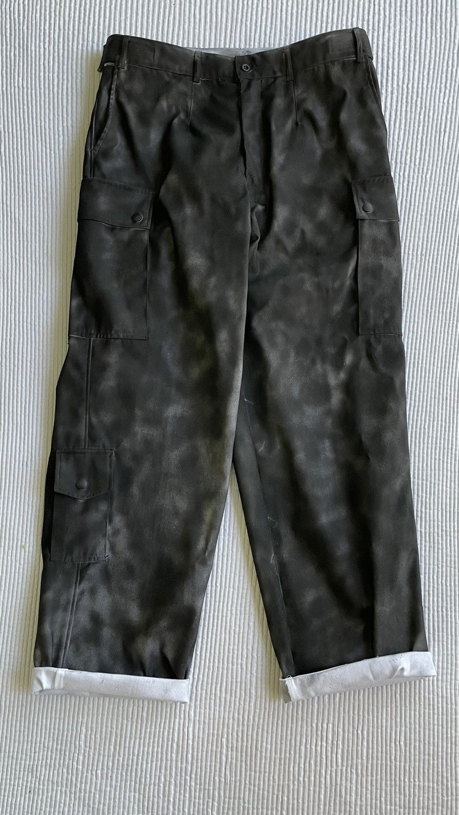 Handmade Painted Black Camo Pants Size US 34 / EU 50 - 1 Thumbnail