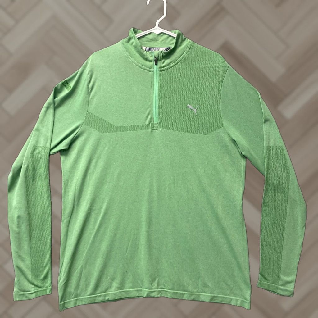 Izod IZOD Perform 1/4 Zip Sweatshirt Shirt Men's XL Long Sleeve Green Blend/108-14 Size US XL / EU 56 / 4 - 1 Thumbnail