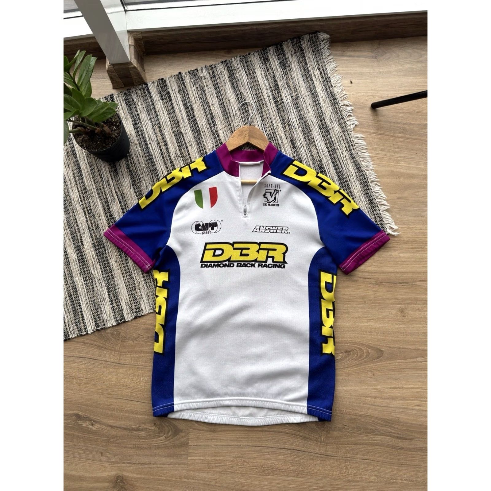 Vintage VINTAGE De Marchi DBR DIAMOND BACK RACING Cycling Shirt Thermo Jersey M White Jersey Short Sleeve Mens 90s Cycling Racing Italy Logo Size US M / EU 48-50 / 2 - 2 Thumbnail