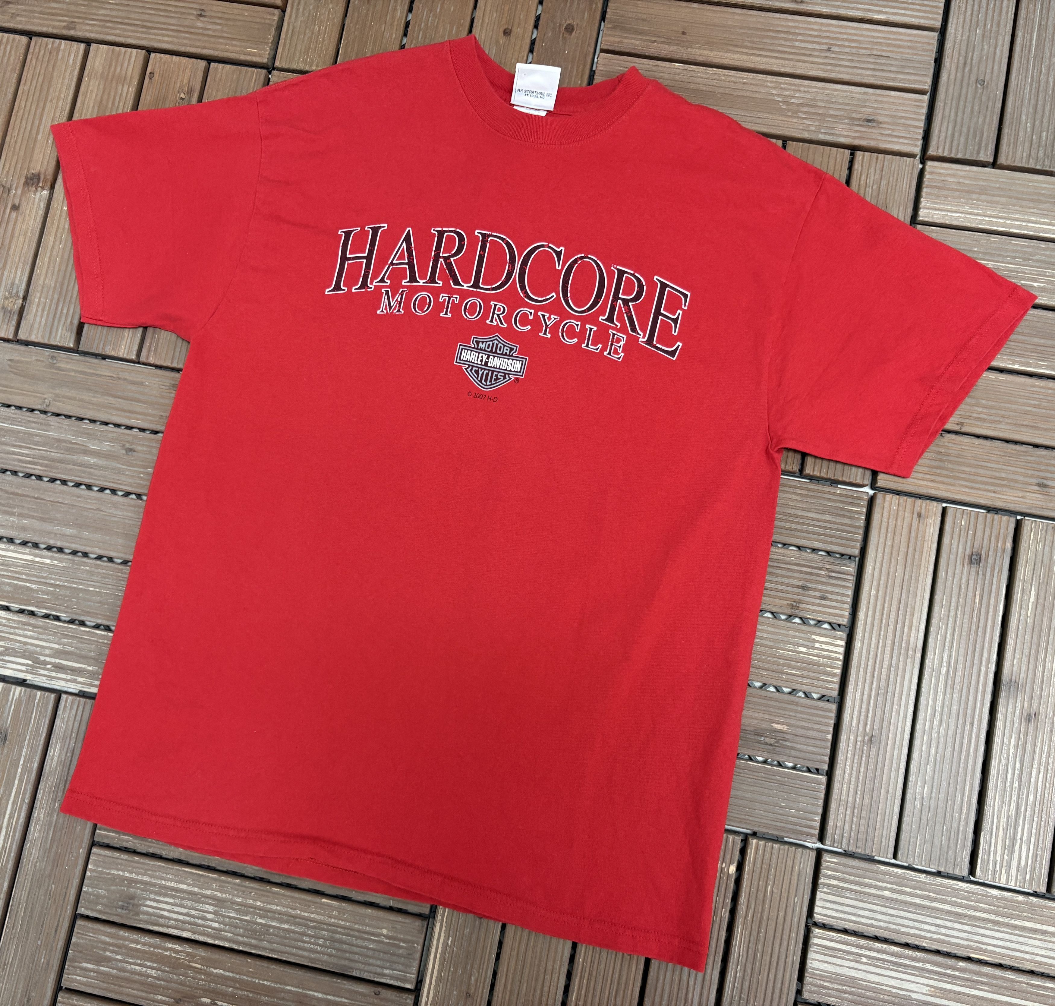 Vintage Harley Davidson Lansing, Michigan Vintage Red T-Shirt Tee Size US XL / EU 56 / 4 - 3 Thumbnail