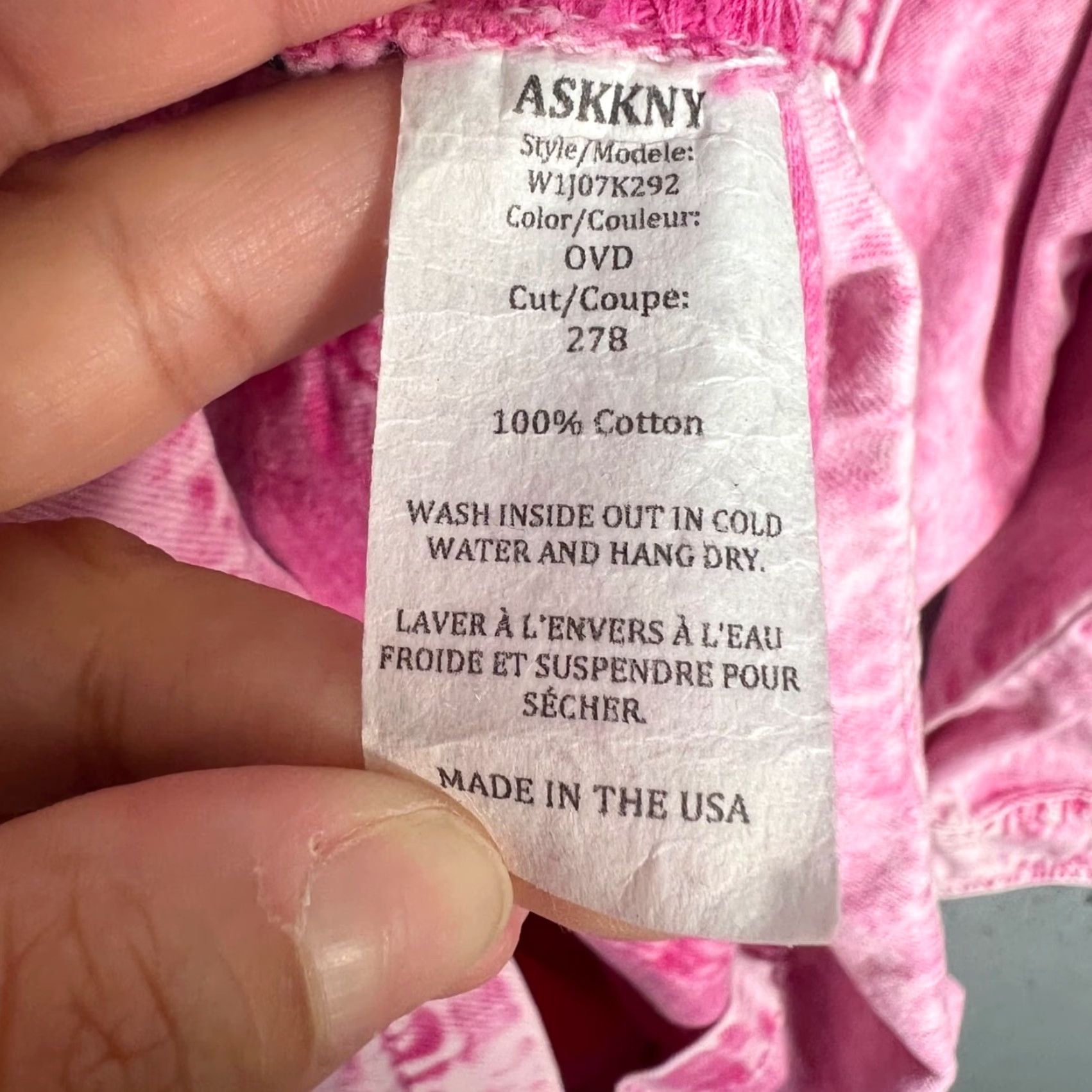 Vintage VINTAGE ASKK NY Pink Acid Wash Denim Jumsuit Size 3 Cotton Long Sleeve Button-Up Size XS / US 0-2 / IT 36-38 - 5 Thumbnail