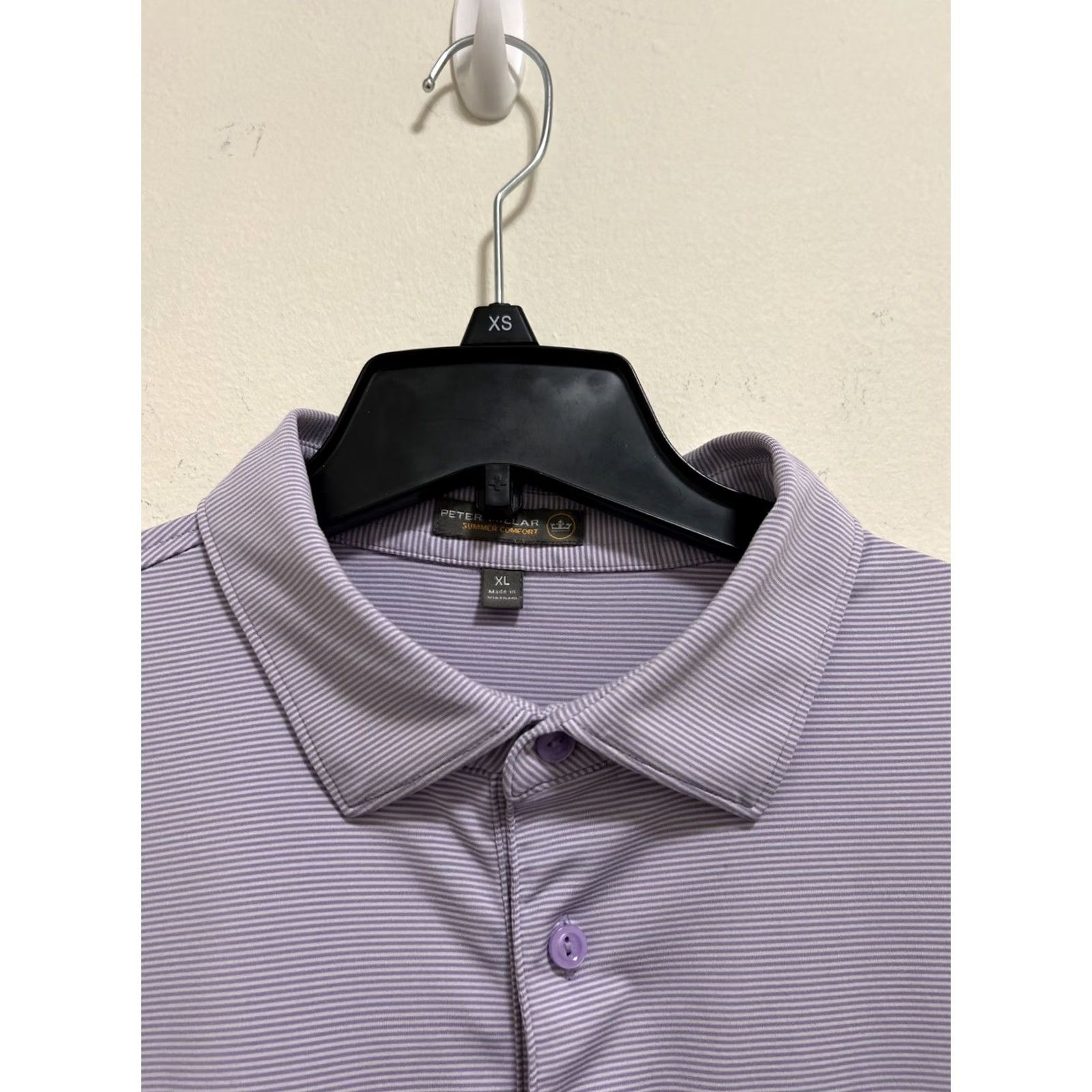 Peter Millar Peter Millar Summer Comfort Polo Shirt Mens XL Purple White Striped Golf Shirt Size US XL / EU 56 / 4 - 4 Thumbnail