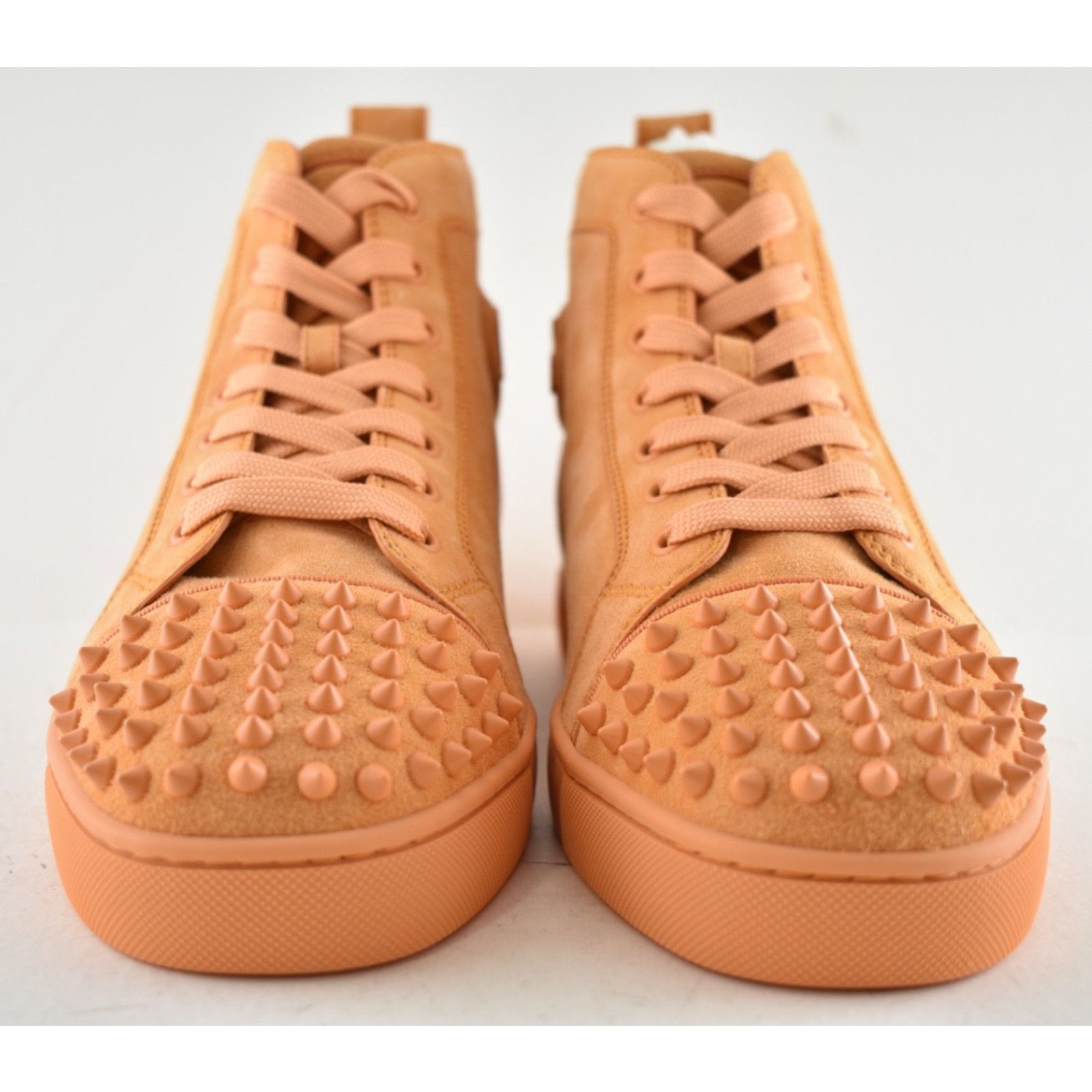 Christian Louboutin Christian Louboutin Lou Spikes Flat Melon Orange Suede High Size US 11 / EU 44 - 7 Thumbnail