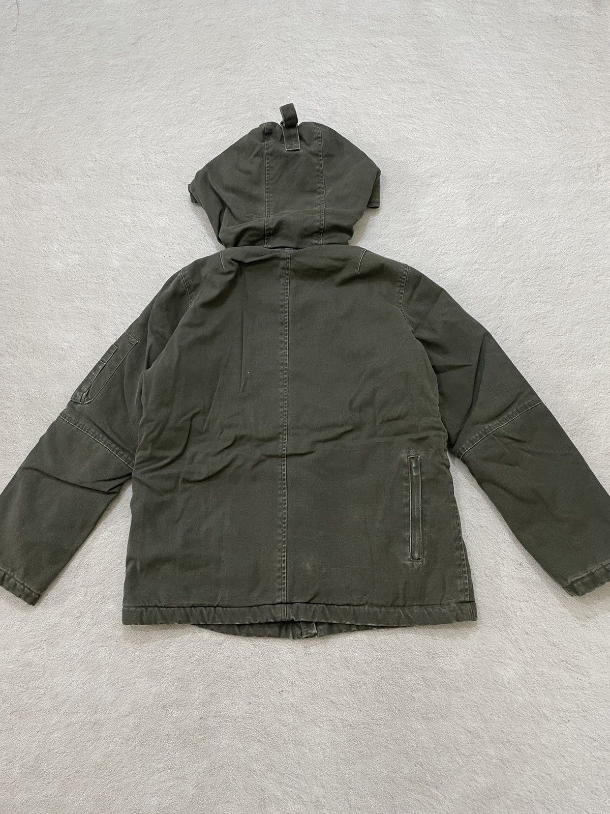 Japanese Brand Vintage Military Style Hooded Parka Olive Green Fleece Lined Size US L / EU 52-54 / 3 - 10 Thumbnail