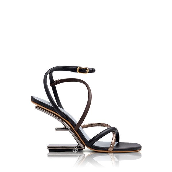 Fendi o1loc1c0824 Sandal in Black / Light Blue Size US 12 / IT 42 - 1 Thumbnail