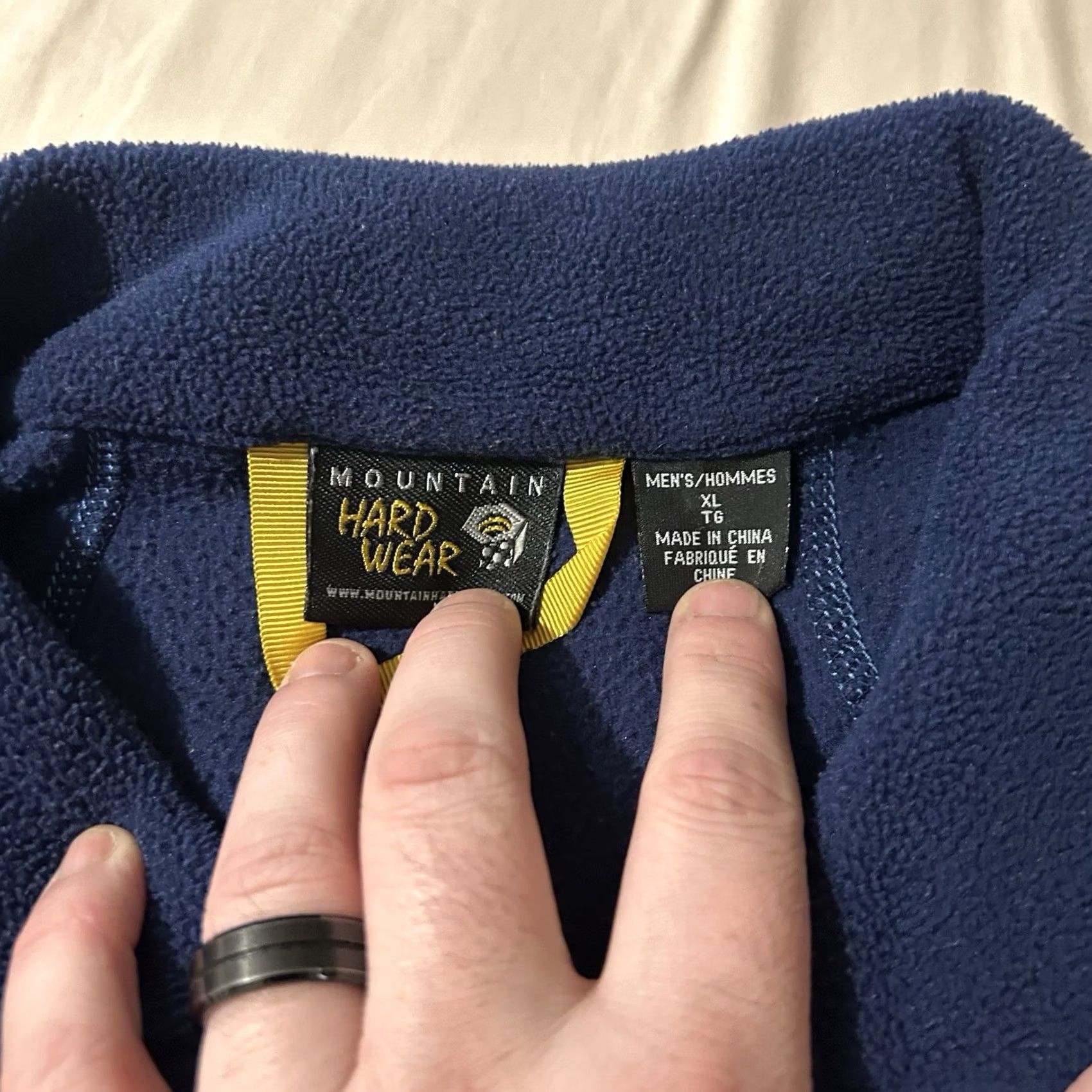 Mountain Hardwear Mountain Hardwear Men’s Polartec Fleece Quarter Zip Pullover Navy XL Size US XL / EU 56 / 4 - 4 Thumbnail