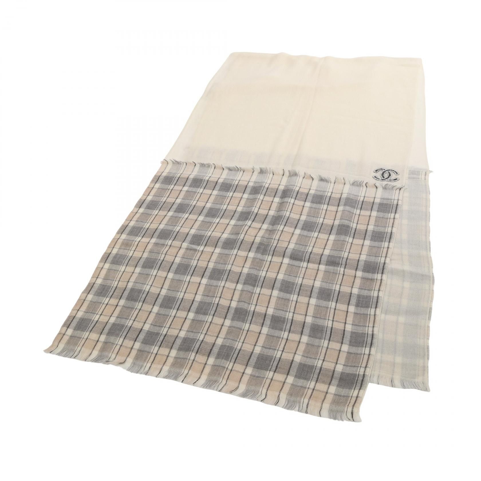 Chanel Chanel Chanel Cashmere Stole Textile Shawl DUTY FREE for USA Size ONE SIZE - 1 Thumbnail