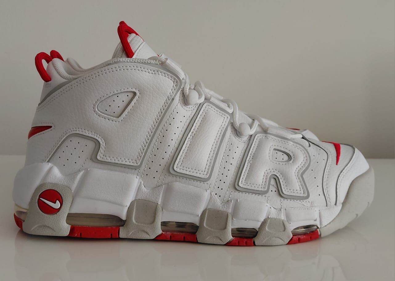 Nike Nike Air More Uptempo '96 White Grey Red Size US 10 / EU 43 - 1 Thumbnail