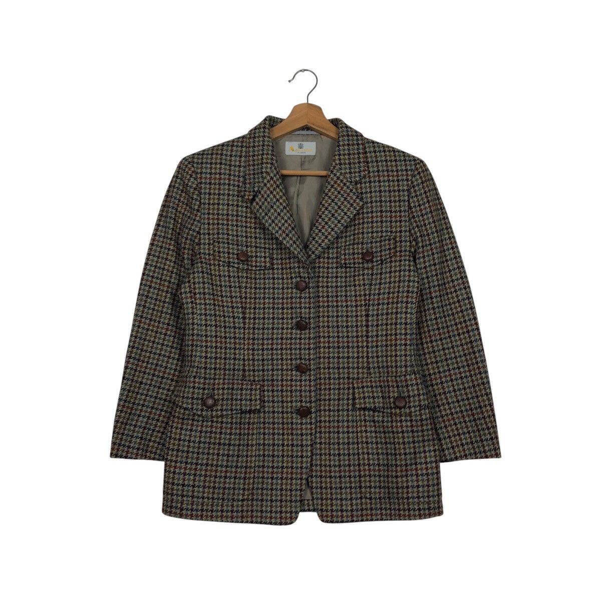 Vintage 📌Vintage Wool Jacket Aquascutum Of London Tartan Design Size US M / EU 48-50 / 2 - 2 Thumbnail