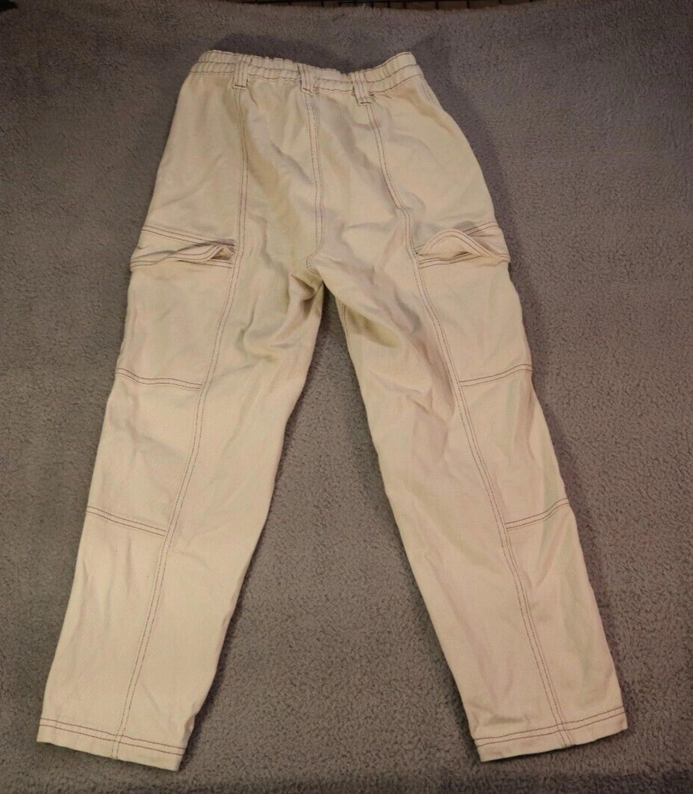 Pacsun Pacsun Elastic Waist Bone Relaxed Utility Cargo Pants Medium Size 32" / US 10 / IT 46 - 8 Thumbnail