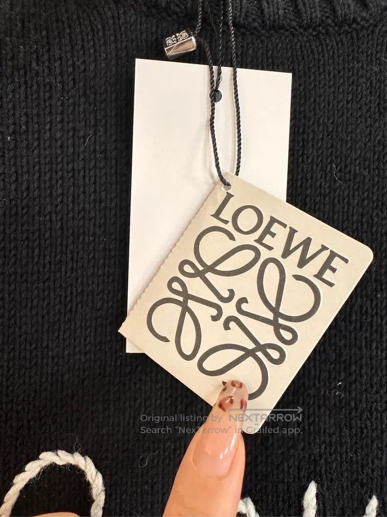 Loewe LOEWE Black round-neck embroidered sweater Size US L / EU 52-54 / 3 - 3 Thumbnail