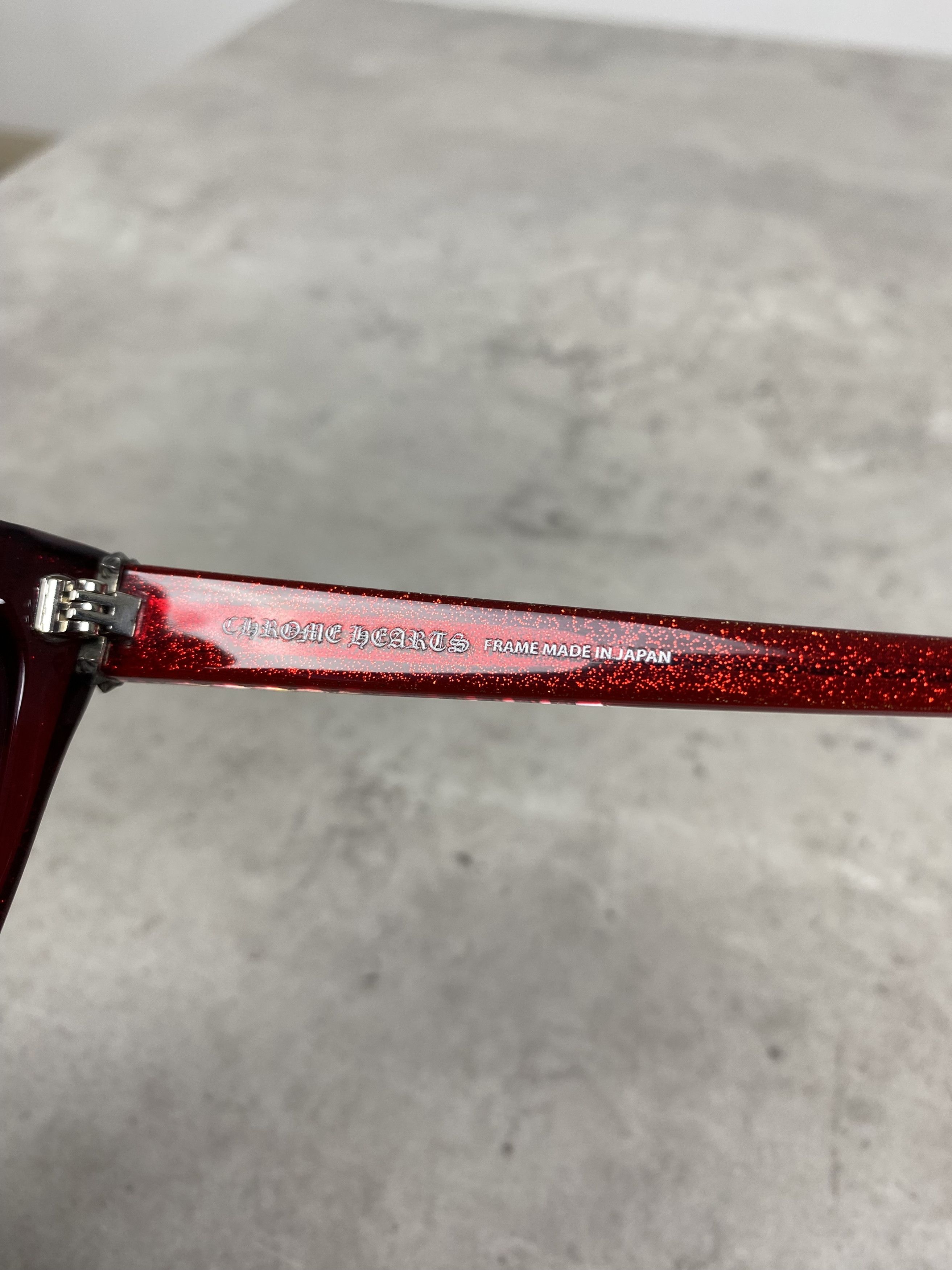 Chrome Hearts Chrome Hearts GLITTER GOO II RCRYS Sunglasses Red Size ONE SIZE - 9 Thumbnail