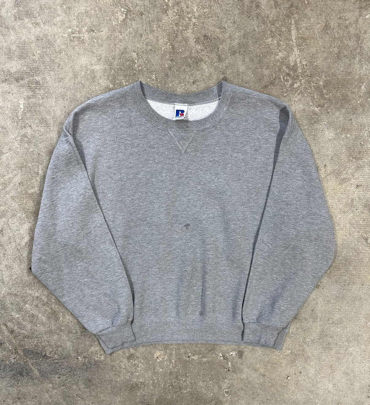 Russell Athletic Vintage 90s Russell Athletic Grey Blank Sweatshirt Size US XL / EU 56 / 4 - 1 Thumbnail