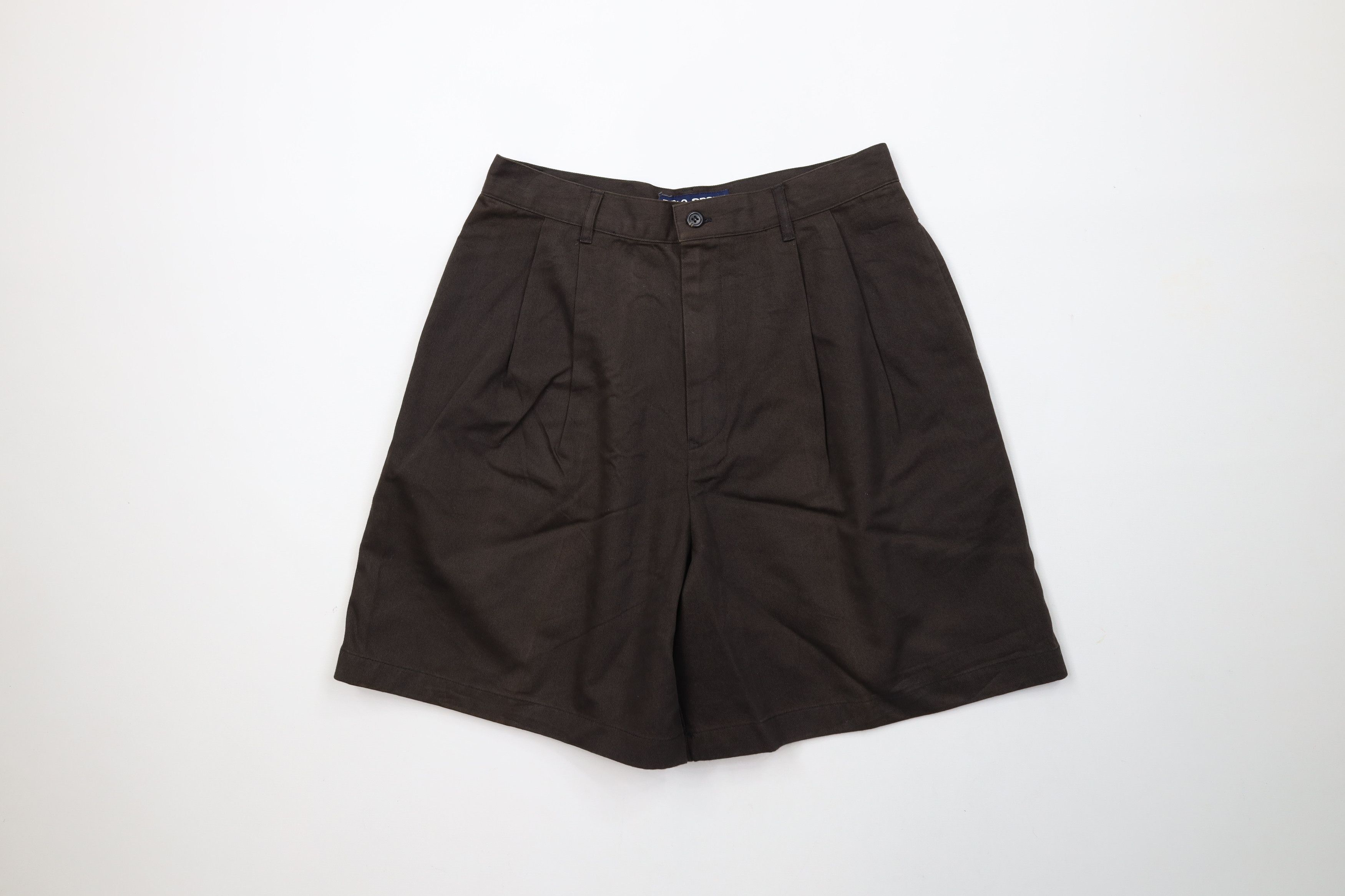 Ralph Lauren × Vintage Vintage 90s Polo Sport Ralph Lauren Pleated Shorts Brown Size 28" / US 6 / IT 42 - 1 Thumbnail