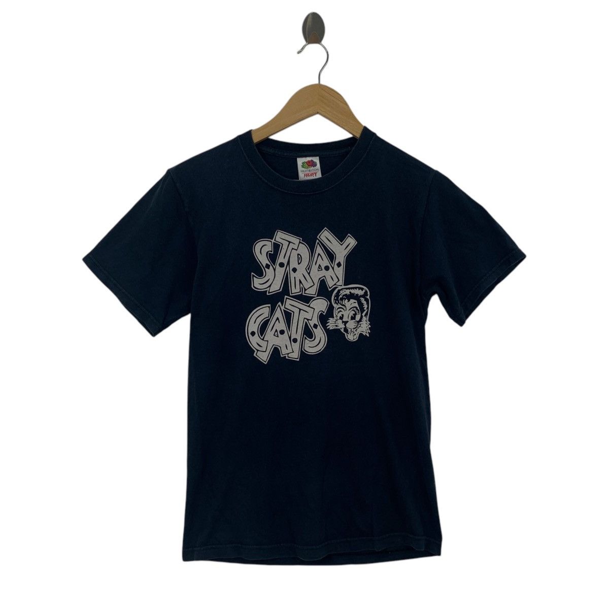 Fruit Of The Loom Vintage STRAY CATS BAND Rockabilly Euro Tour Tee Shirt Size S / US 4 / IT 40 - 1 Thumbnail