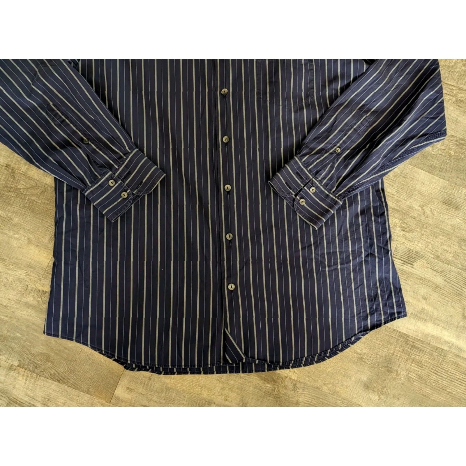 Dolce & Gabbana Dolce & Gabbana Button Up Shirt Men 17.5-44 Blue Striped Dress Shirt Button-Up Casual Formal Workwear Italian Brand Mens Size 46R - 2 Thumbnail