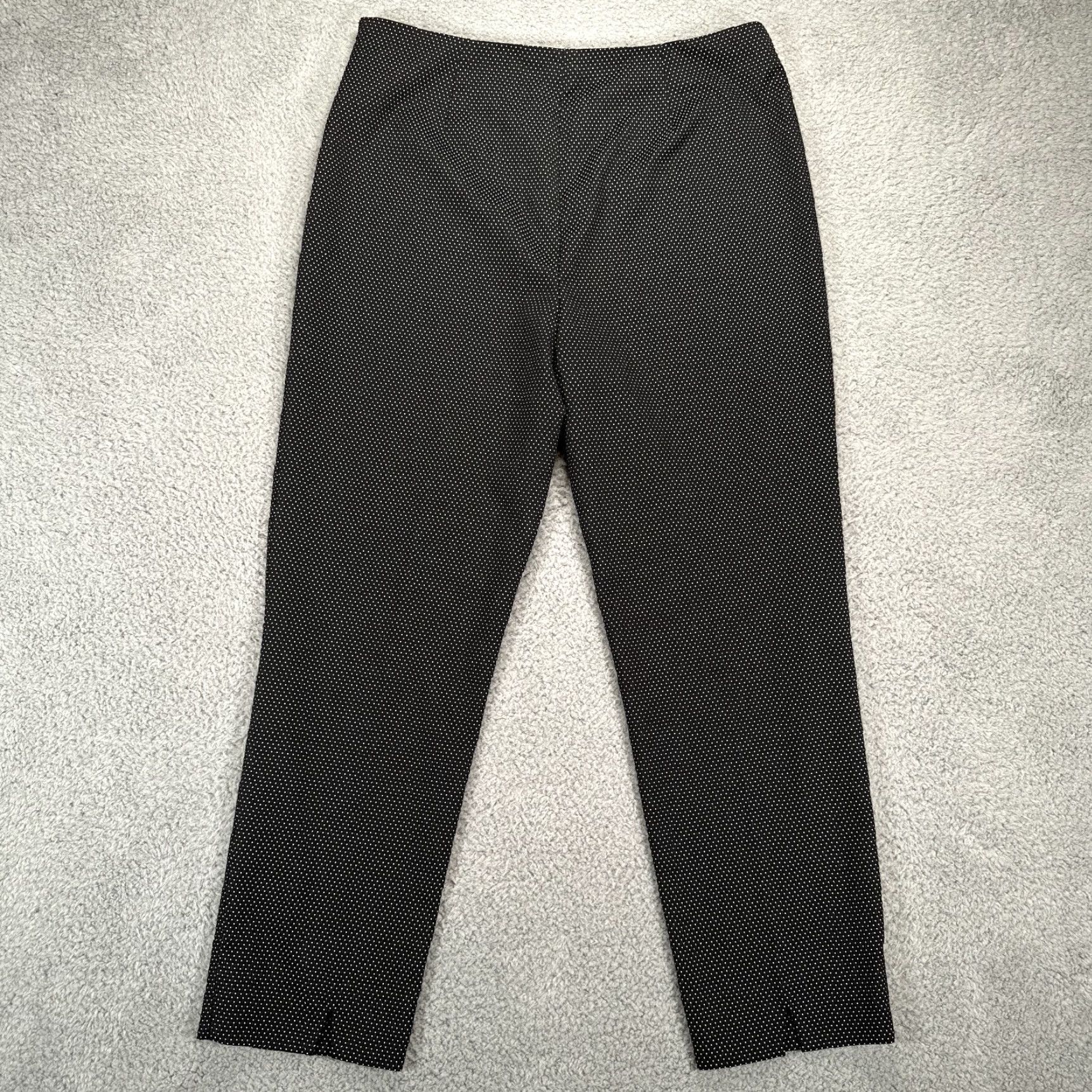 Tommy Hilfiger Tommy Hilfiger Pants Womens 12 Black Polka Dot High Rise Career Office Dress Pants Size 34" / US 12 / IT 48 - 2 Thumbnail