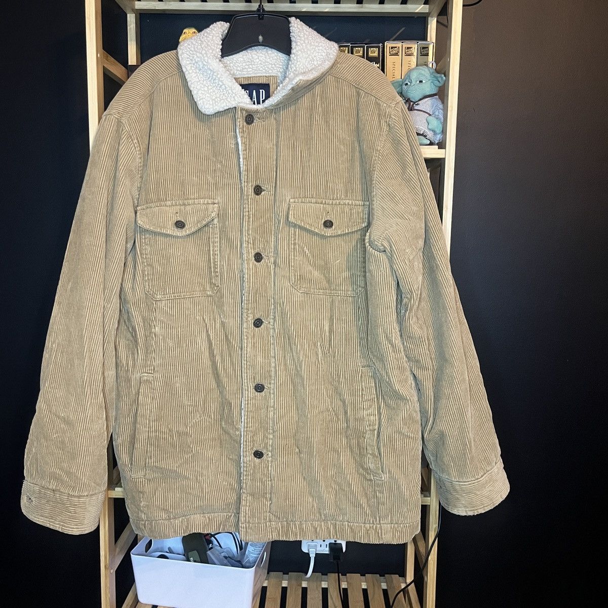 Gap Gap Corduroy Sherpa Button Jacket Tan Y2K 2000s Size US M / EU 48-50 / 2 - 1 Thumbnail
