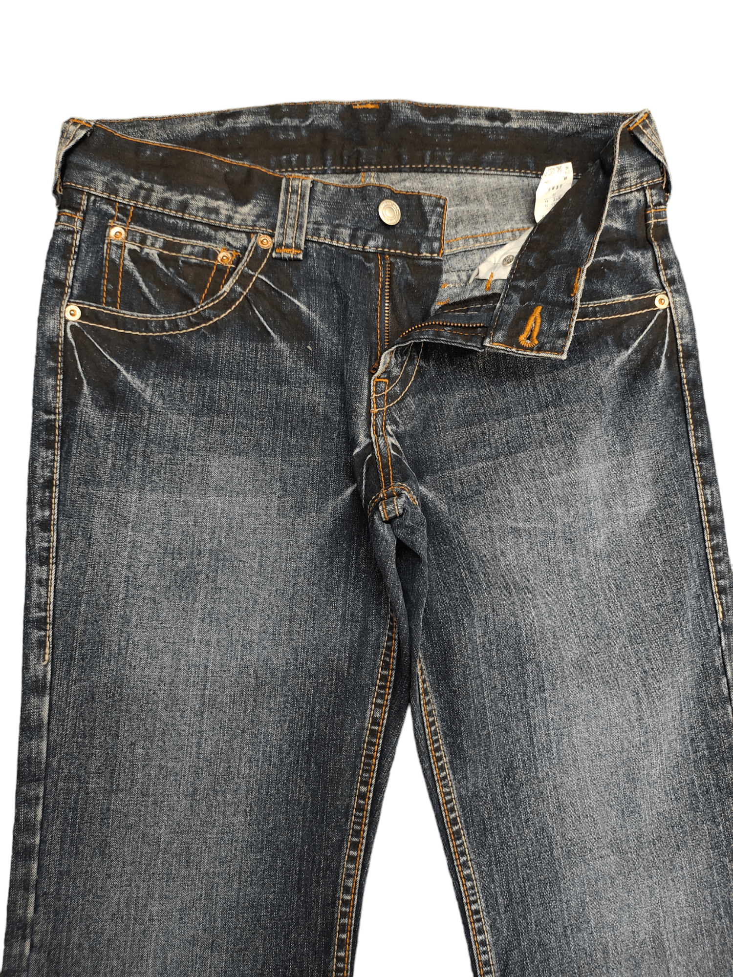 If Six Was Nine Flare Jeans Japan Waxed Faded Boot Cut Y2k Xfrm Fuga Style Size US 30 / EU 46 - 10 Thumbnail