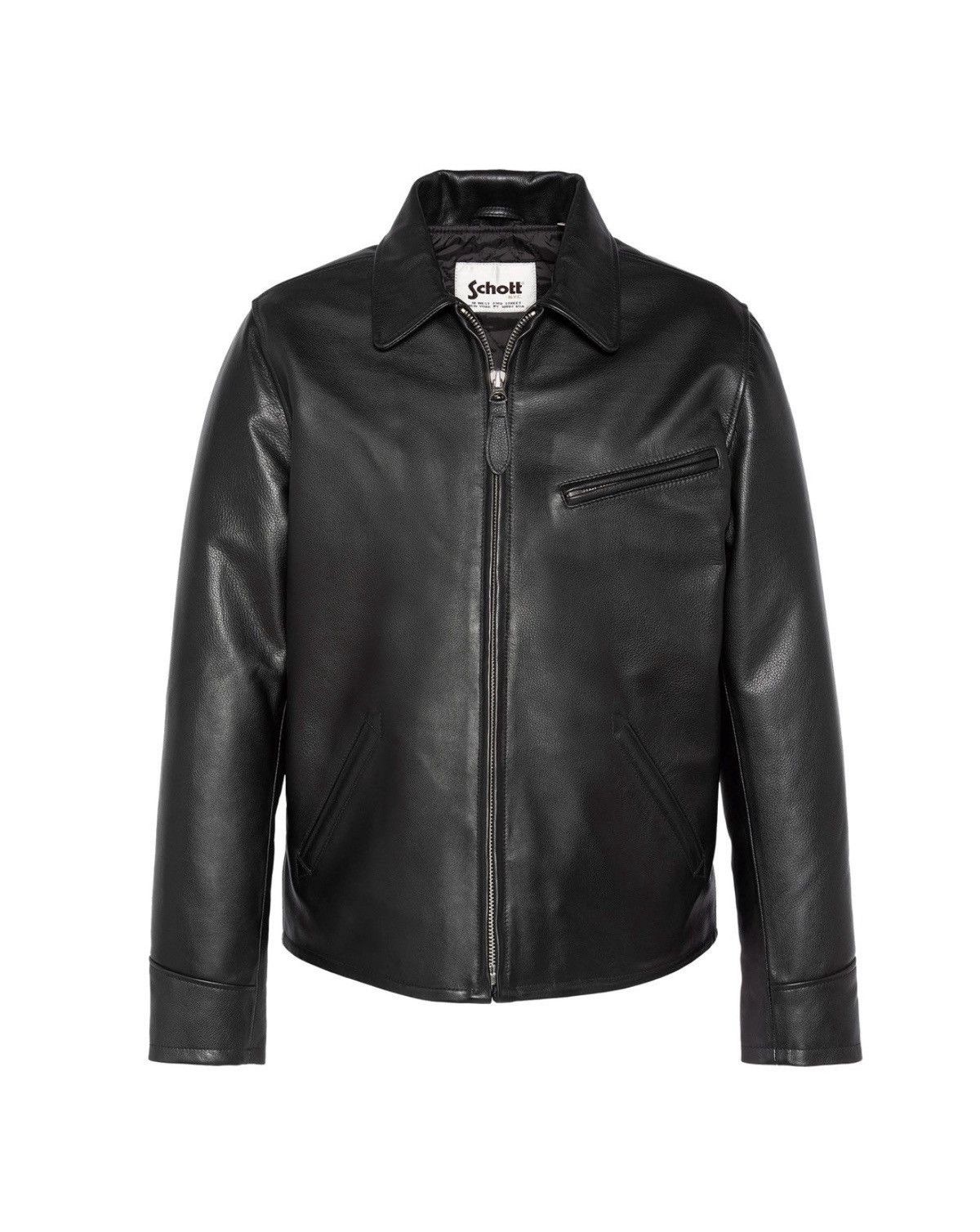 Schott 🇺🇸 NEW❗️Schott NYC Leather Jacket Motorcycle Rare Retro Y2K Size US M / EU 48-50 / 2 - 2 Thumbnail