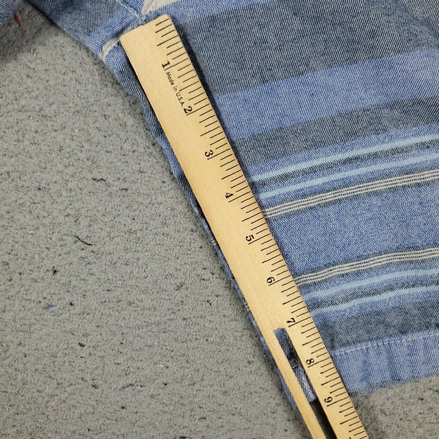 Tommy Bahama VINTAGE Tommy Bahama Shorts Mens Size 36 Blue Striped Cotton Chino Flat Front Casual Men's Size US 36 / EU 52 - 6 Thumbnail