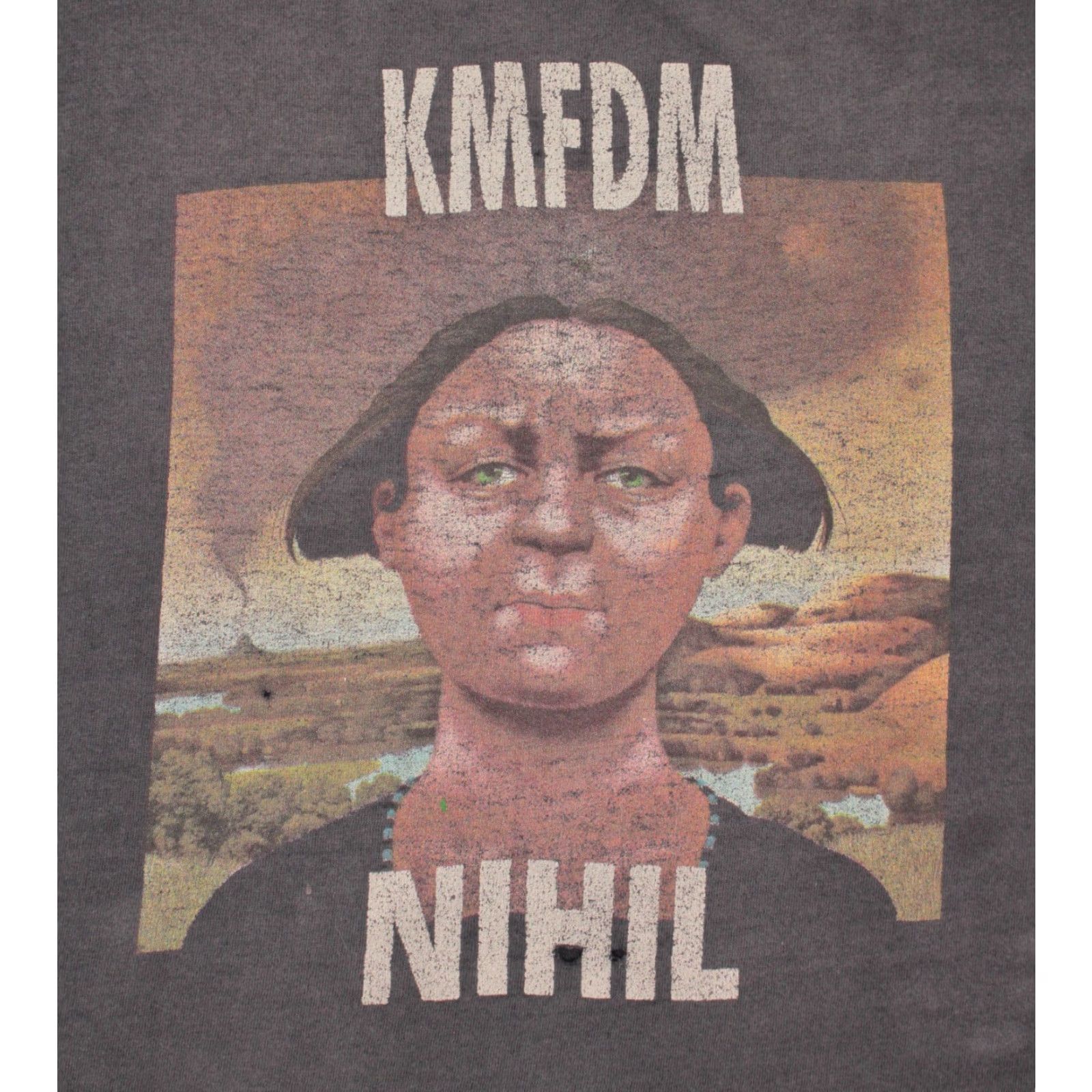 Vintage Men's VTG 90s KMFDM Nihil Album TShirt L 1990s Industrial Band T-shirt Size US L / EU 52-54 / 3 - 3 Thumbnail