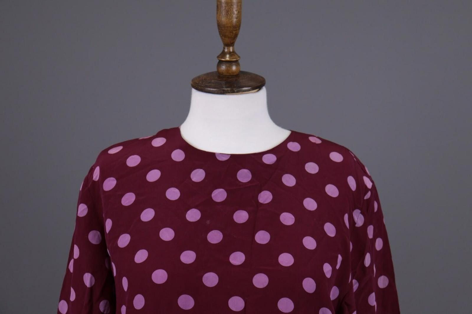 Polo Ralph Lauren Laurel Purple Polka Dot Silk Short Sleeve Top Shirt Size 42 Size M / US 6-8 / IT 42-44 - 4 Thumbnail