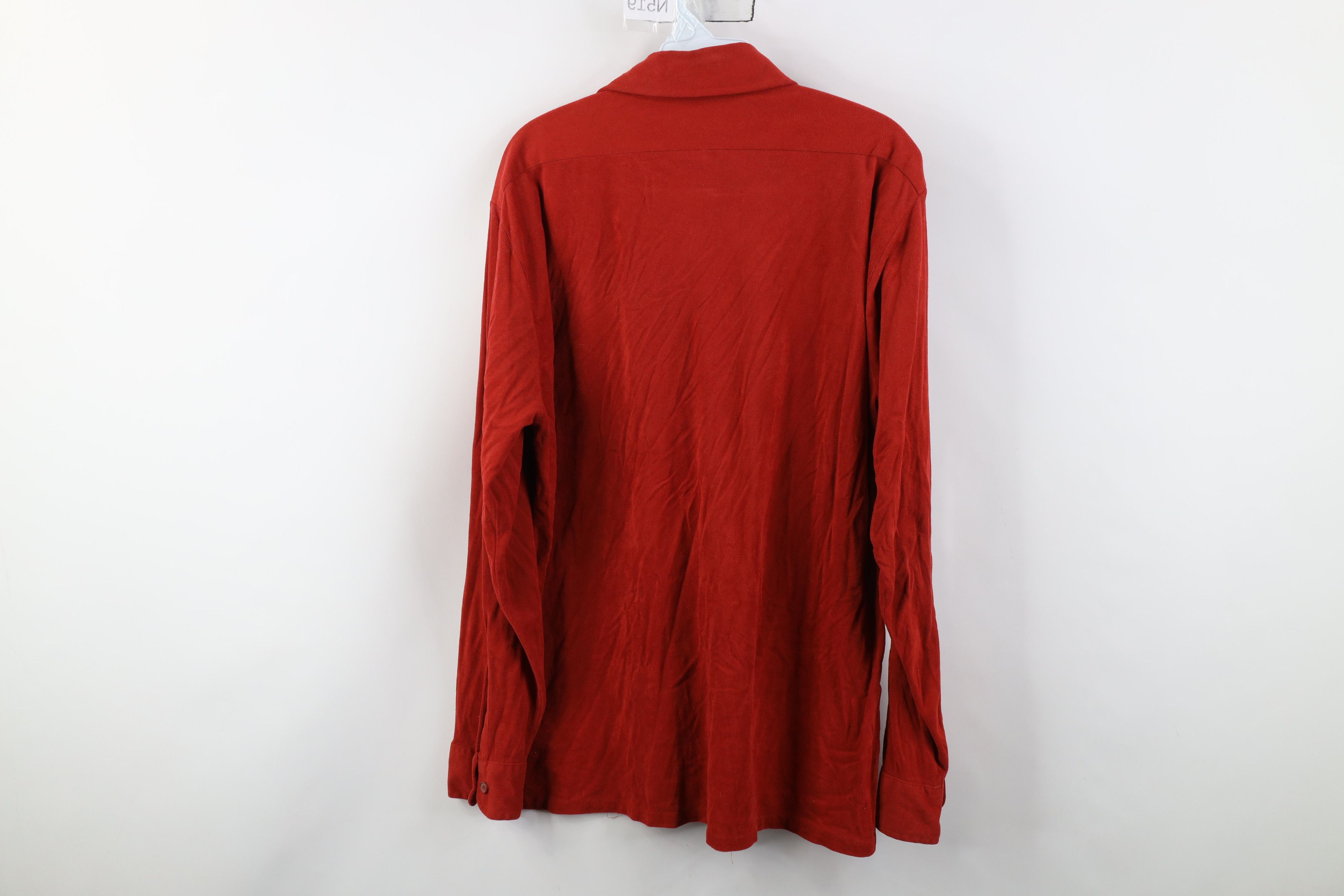 Vintage Vintage 70s Streetwear Velour Collared Button Shirt USA Size US L / EU 52-54 / 3 - 11 Thumbnail