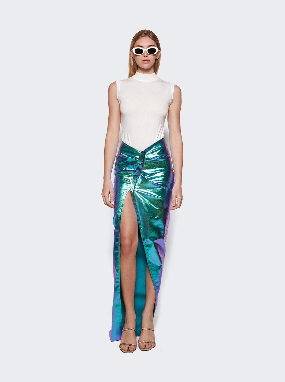 Rick Owens o1mle0426 Woven EDFU Skirt in Multicolor Size 26" / US 2 / IT 38 - 2 Thumbnail