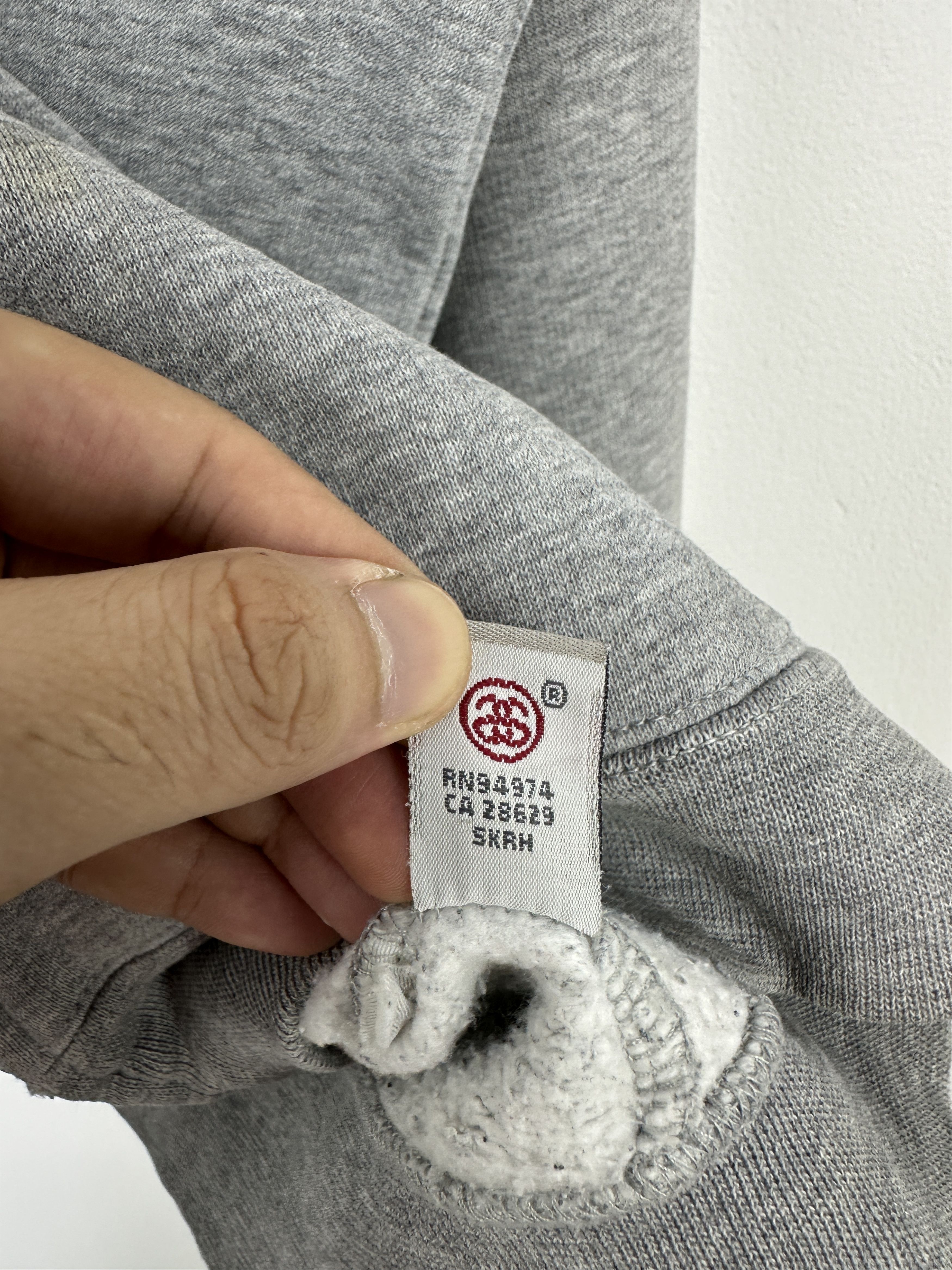 Stussy Vintage Stussy Big Logo Zip Up Hoodie Heather Grey BP0021 Size US L / EU 52-54 / 3 - 8 Thumbnail