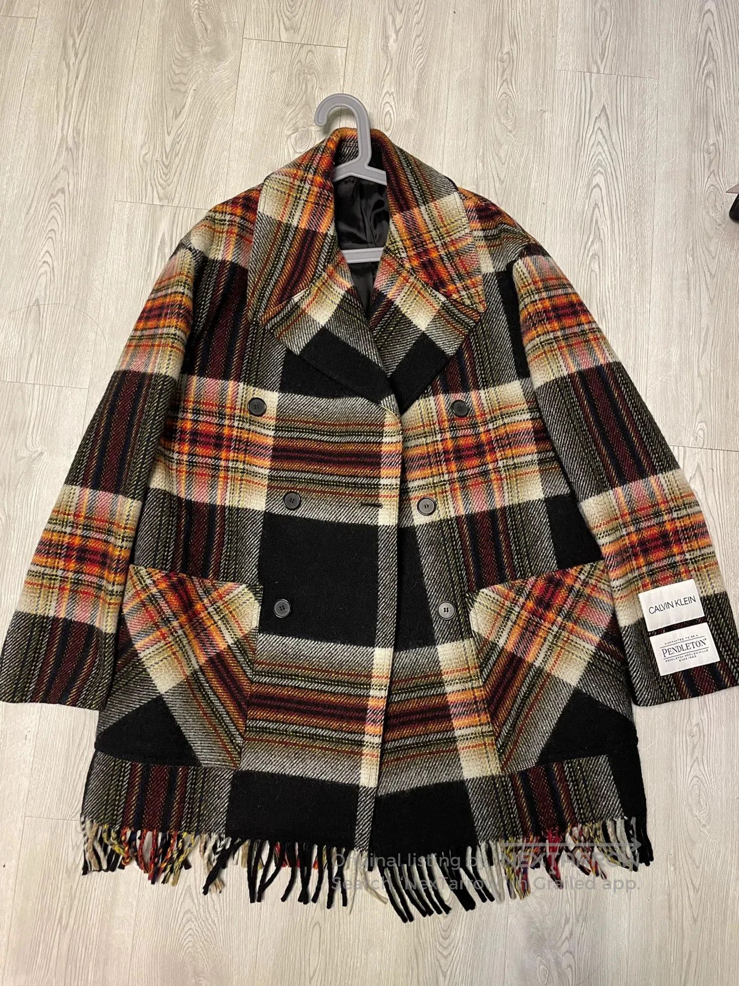 Calvin Klein 205W39NYC Calvin Klein Plaid Fringe Coat. Size US S / EU 44-46 / 1 - 1 Thumbnail