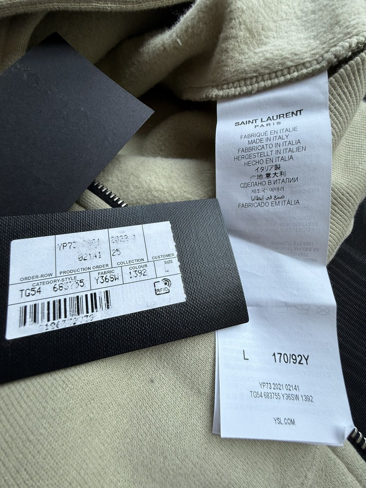 Saint Laurent Paris SS23 Saint Laurent Hoodie Zippe Sans Manches sleeveless tank Size US L / EU 52-54 / 3 - 19 Thumbnail