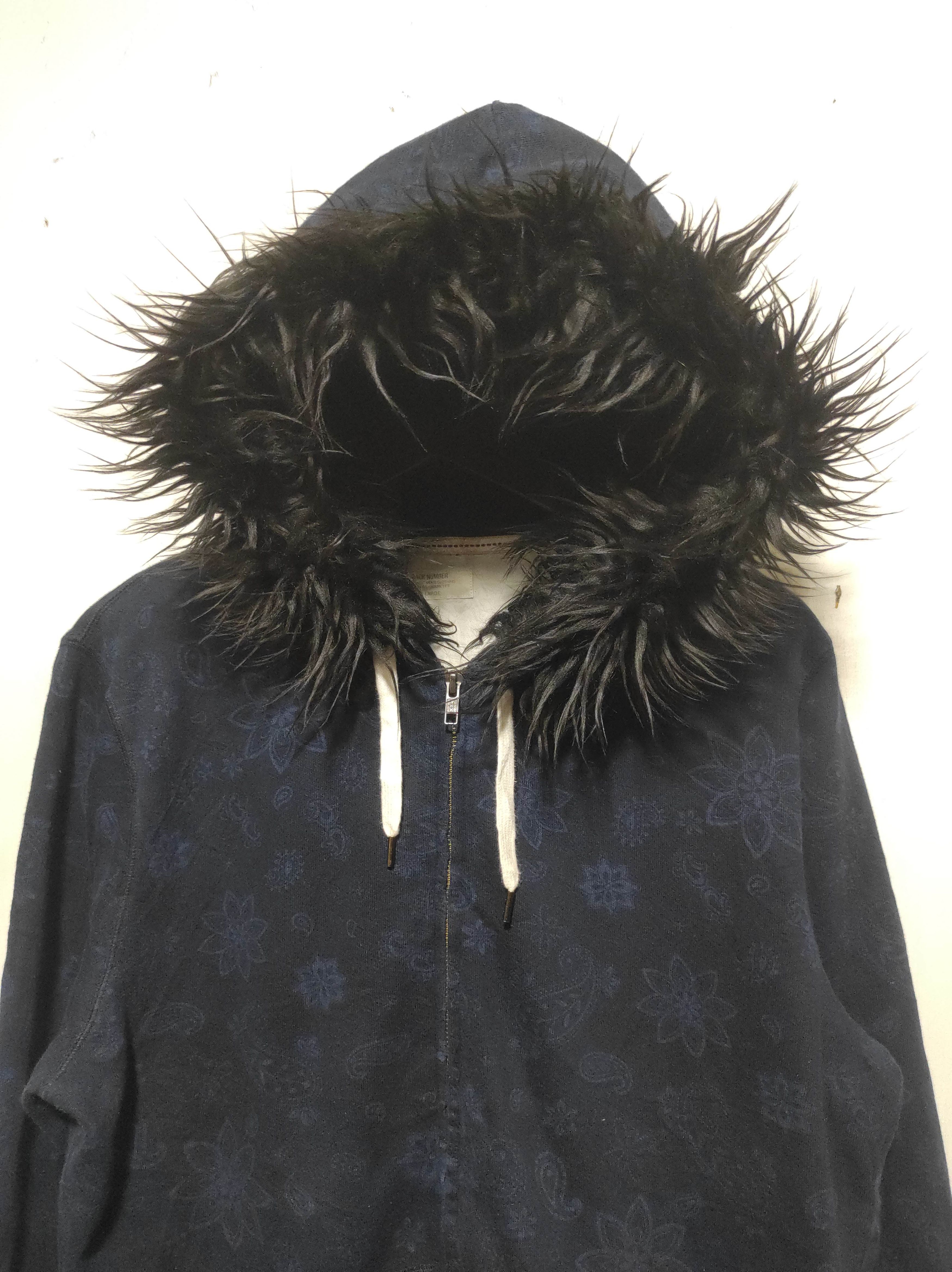 Hysteric Glamour Back Number fullprint Zip Fur Hoodie IfSixWasNine LGB style Size US L / EU 52-54 / 3 - 3 Thumbnail
