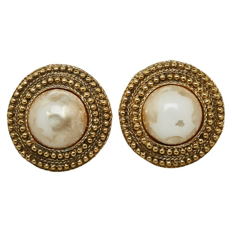 Chanel Chanel Gold Plated Pearl Earrings Metal Earrings DUTY FREE for USA