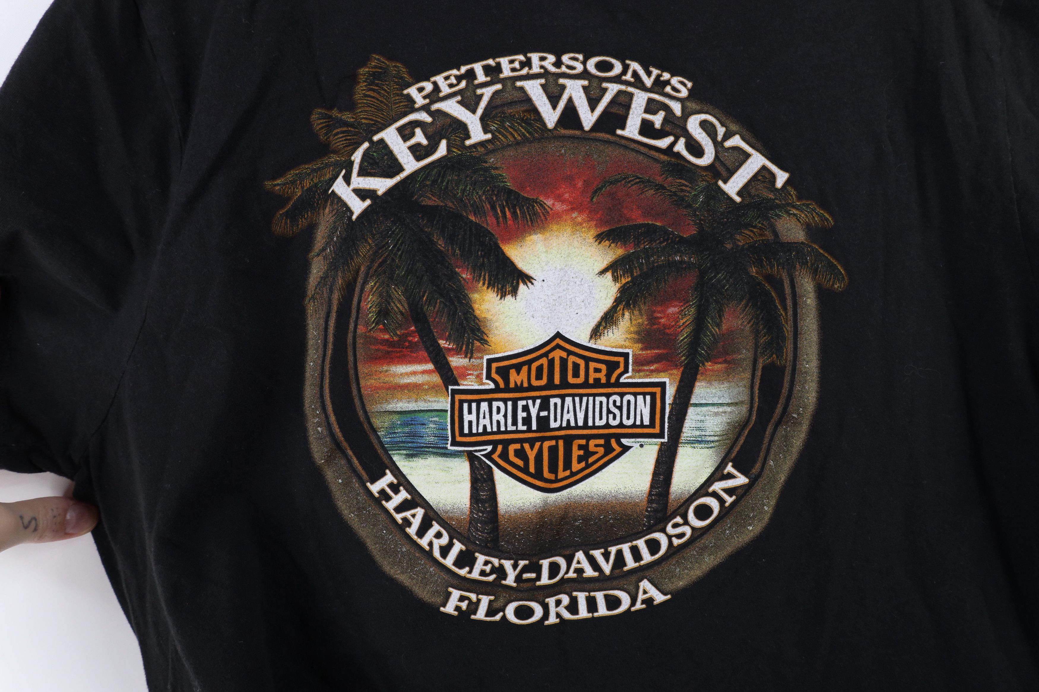 Harley Davidson × Vintage Y2K Harley Davidson Spell Key West Flordia V-Neck T-Shirt Size XXL / US 16-18 / IT 52-54 - 10 Thumbnail